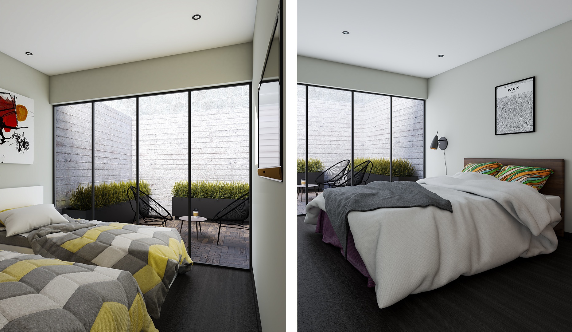 Recamara Principal y Secundaria